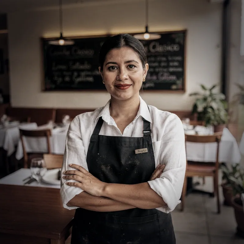 Foto de María Luisa Gómez, dueña de Wayna Restaurant Group