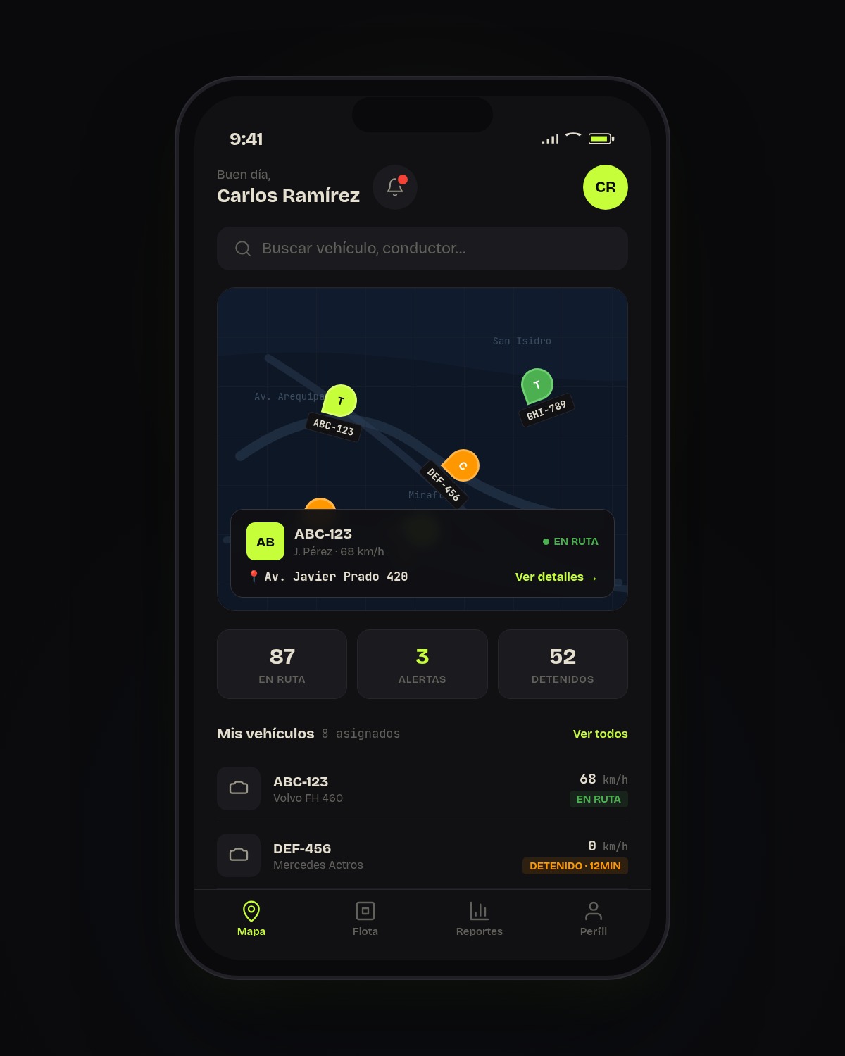 App móvil de rastreo SITECH